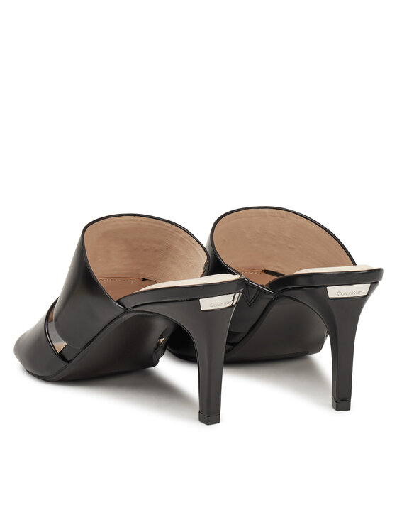 Calvin Klein Nazouváky Calvin Klein Heel Mule 70 - Lth 2 Straps HW0HW02460 Černá