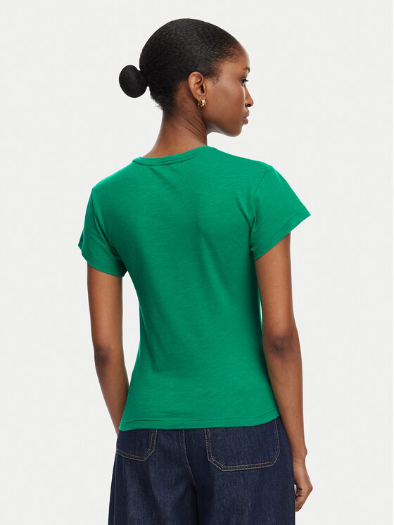 Tommy Hilfiger Tommy Hilfiger Camiseta WW0WW48702 Verde Slim Fit