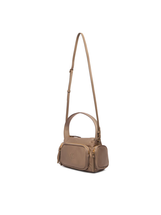 Calvin Klein Ročna torba Calvin Klein Pocket Nylon Bag W/Strap LV04F3132G Bež