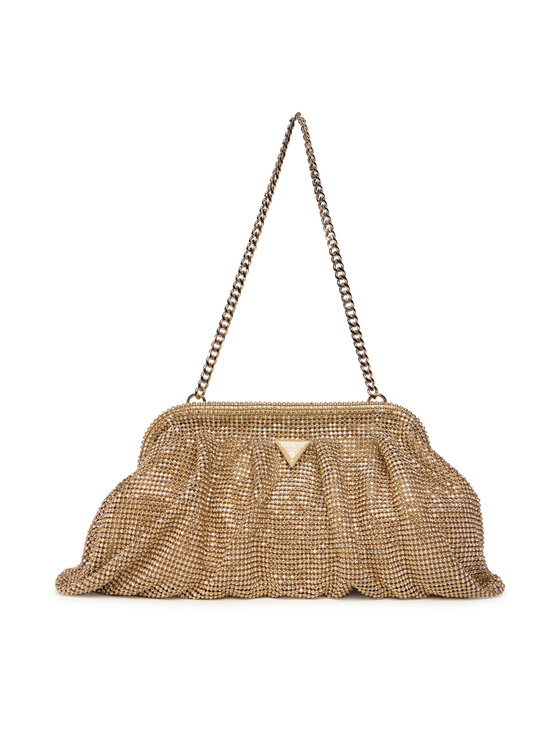 Guess Дамска чанта Guess Zalina Mini HWRP93 50710 Златист