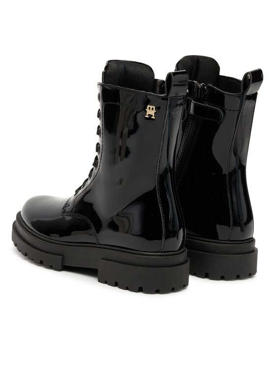 Tommy Hilfiger Pohodni čevlji Tommy Hilfiger Lace-Up Bootie T4A5-34025-0775 S Črna