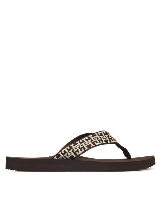 Tommy Hilfiger Čības uz pirksta Tommy Hilfiger Corportate Sandal FW0FW09610 Brūns