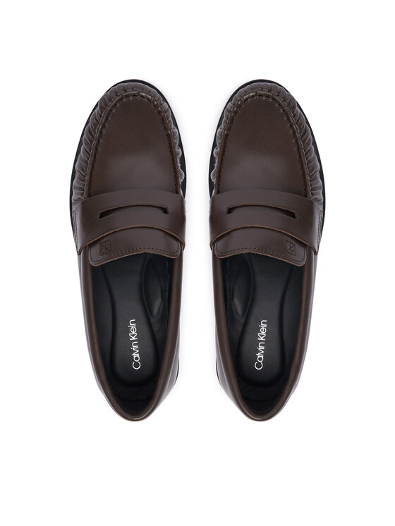 Calvin Klein Lordsi Calvin Klein Round Loafer Lth HW0HW03126 Tumši brūna