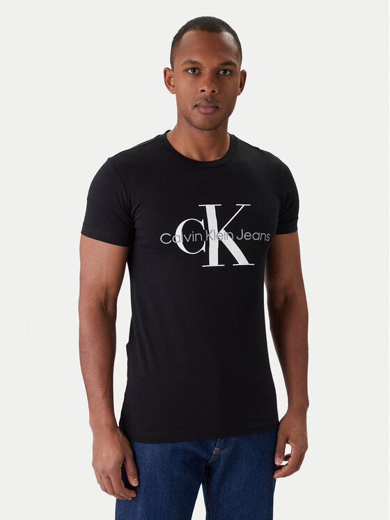 Calvin Klein Jeans Calvin Klein Jeans Marškinėliai J30J320935 Juoda Slim Fit