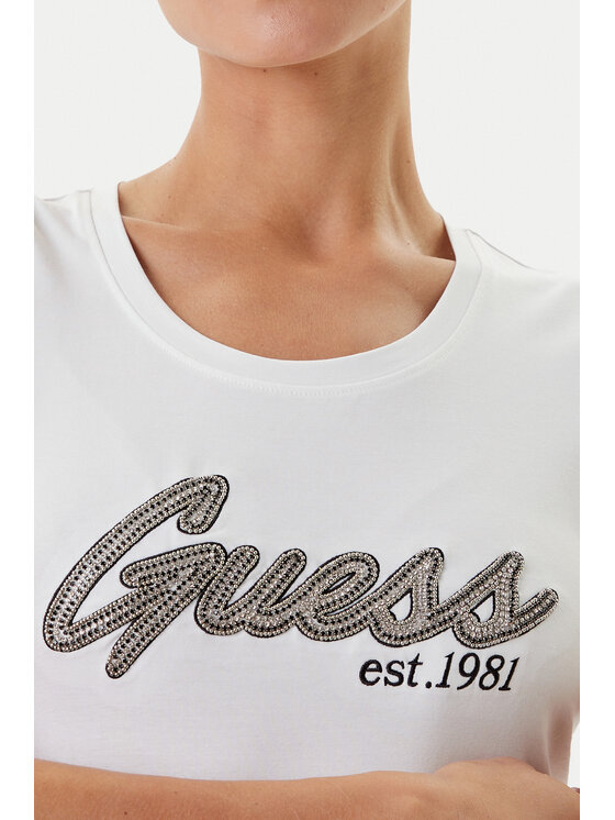 Guess Guess Camiseta W5YI16 J1314 Blanco Regular Fit