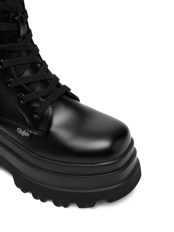 Buffalo Šnurovacia obuv Buffalo Jupiter Lace Up Mid 1622609 Čierna
