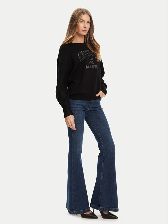 Guess Guess Jersey W5YR26 Z26I2 Negro Regular Fit