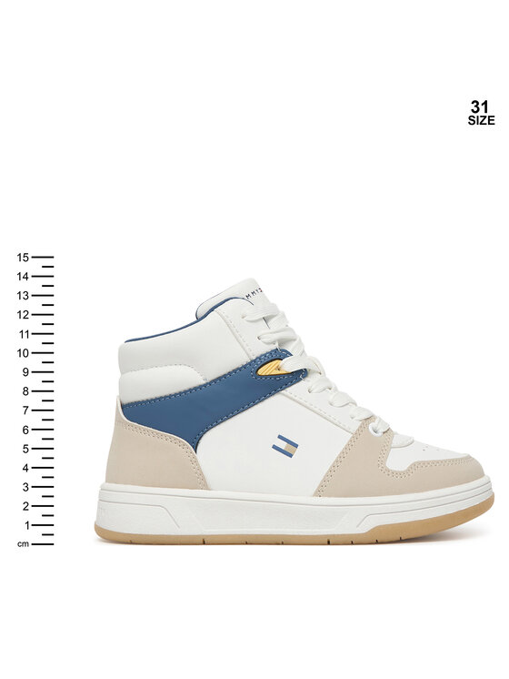 Tommy Hilfiger Laisvalaikio batai Tommy Hilfiger High Top Lace Up T3X9-34364-1269 M Balta