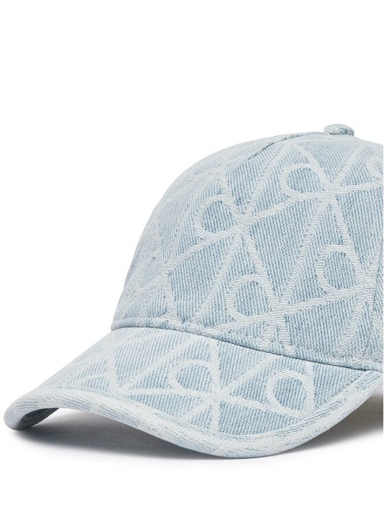 Calvin Klein Kapa s šiltom Calvin Klein Aop Jacquard Denim Bb Cap LV04F5069G Modra