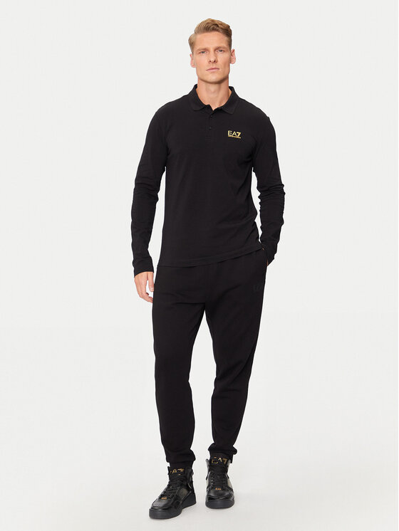 EA7 Emporio Armani EA7 Emporio Armani Поло 8NPF15 PJVQZ 0208 Чорний Regular Fit