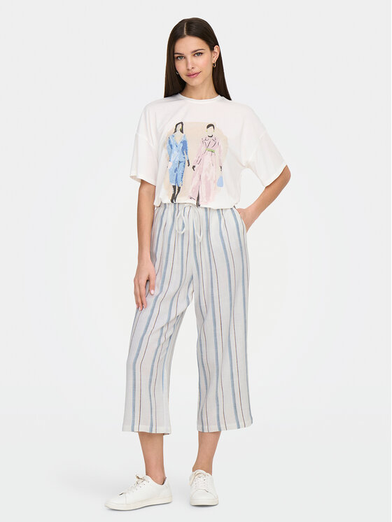 ONLY ONLY Футболка Melina 15342876 Білий Regular Fit
