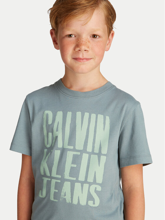 Calvin Klein Jeans Calvin Klein Jeans T-shirt Slogan Graphic IB0IB02459 Blu Regular Fit