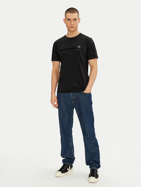Moose Knuckles Moose Knuckles Футболка Conway M15MT760 Чорний Regular Fit