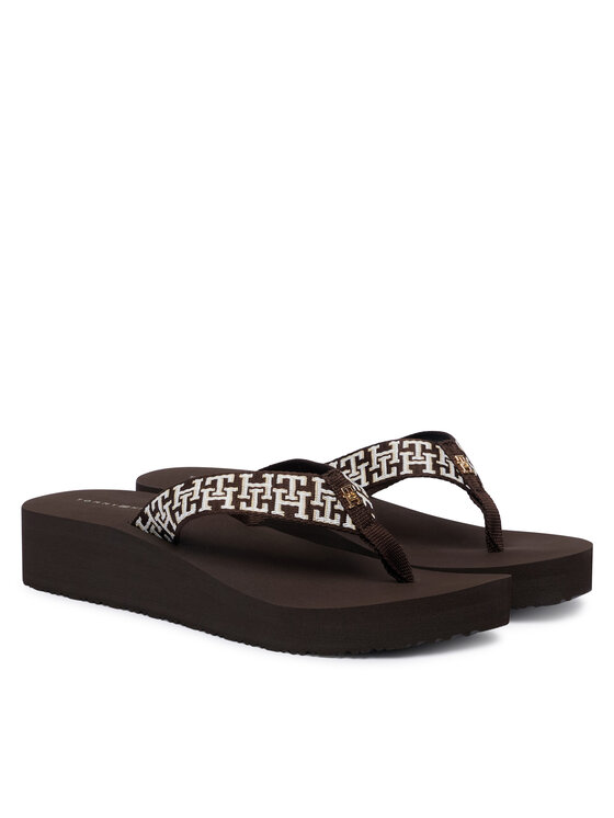 Tommy Hilfiger Flip flop Tommy Hilfiger Mono Wedge Summer Sandal FW0FW09696 Maro
