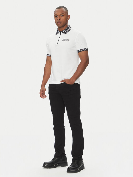 Versace Jeans Couture Versace Jeans Couture Поло 78GAGT02 Білий Regular Fit