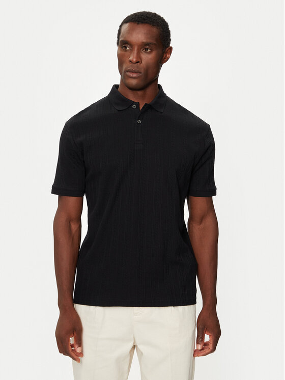 Selected Homme Selected Homme Поло 16094575 Чорний Regular Fit