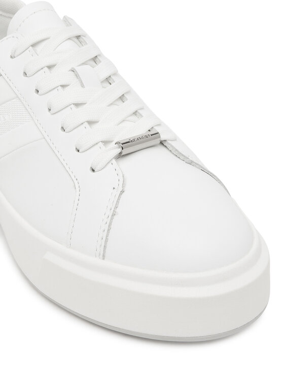 Calvin Klein Laisvalaikio batai Calvin Klein Basket Cups Lace Up Logo Tape YW0YW02007 Balta