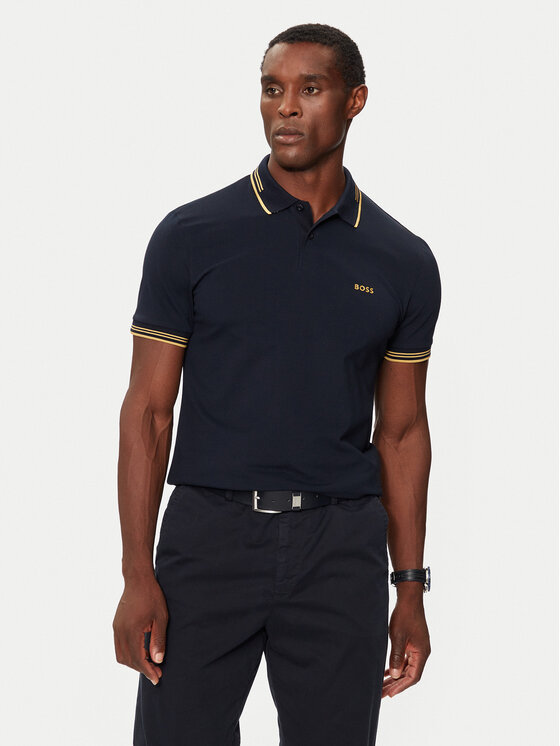 BOSS Boss Поло Paul 50506193 Cиній Slim Fit