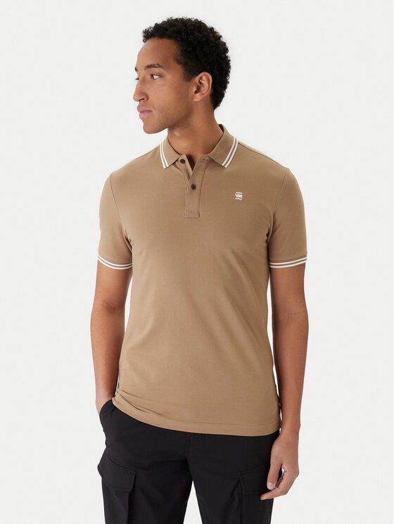 G-STAR G-Star Raw Поло Dunda D17127-5864 Коричневий Slim Fit