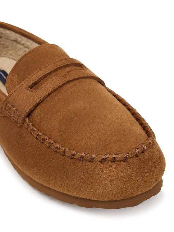 Tommy Hilfiger Пантофи Tommy Hilfiger Hilfiger Driver House Shoe FM0FM06012 Светлокафяв