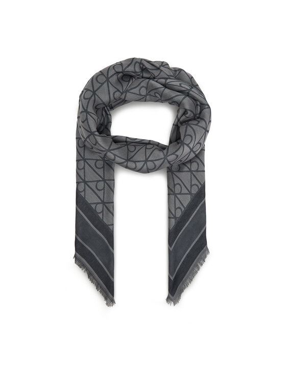 Calvin Klein Skarelė Calvin Klein Emblem Aop Jacquard Square Scarf LV04F8080G Juoda