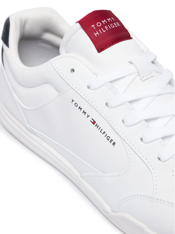 Tommy Hilfiger Laisvalaikio batai Tommy Hilfiger Low Pro Cupsole Perf Leather FM0FM05944 Balta