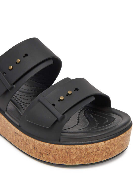 Crocs Шльопанці Crocs Brooklyn Cork Buckle 211252 Чорний