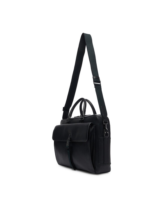Calvin Klein Torba za prenosnik Calvin Klein Emblem Hw Commuter LV04D3504G Črna