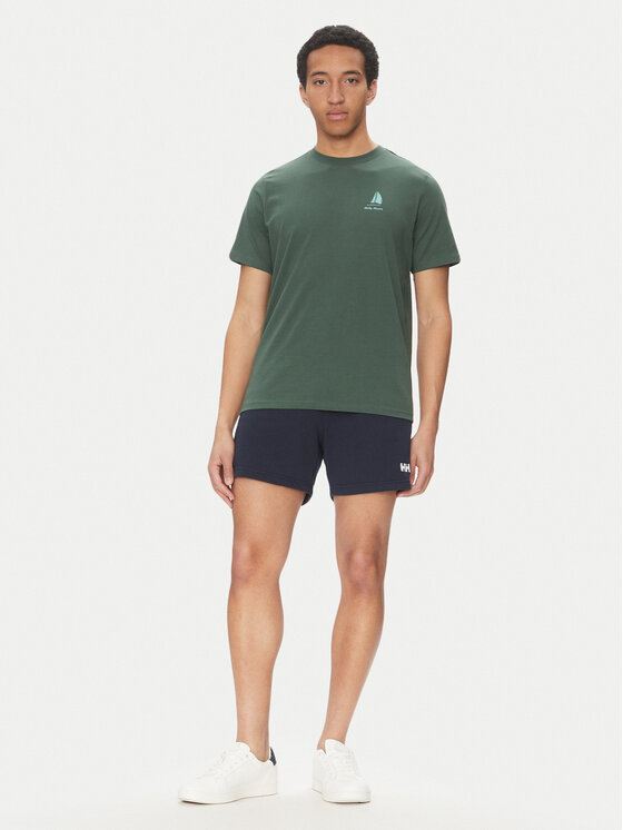 Helly Hansen Helly Hansen Marškinėliai Shoreline 54601 Žalia Regular Fit
