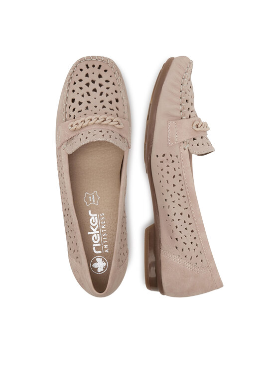 Rieker Mokasíny Rieker 40068-61 Béžová