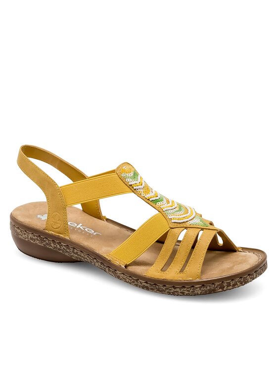 Rieker Sandali Rieker 62808-68 Rumena
