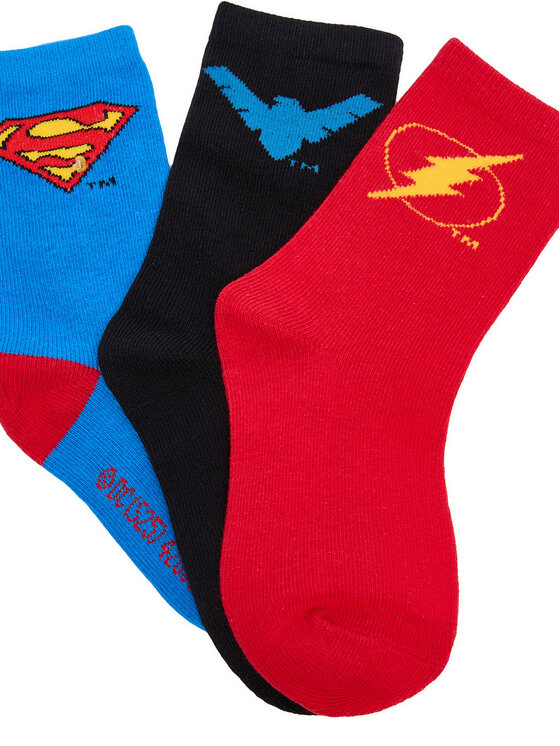 Superman Дълги чорапи Superman CEO-ACCCS-AW25-228WBDC(3-PACK) Червен