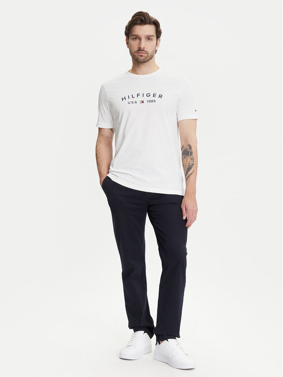 Tommy Hilfiger Tommy Hilfiger Majica Fathers Day MW0MW39356 Bela Regular Fit