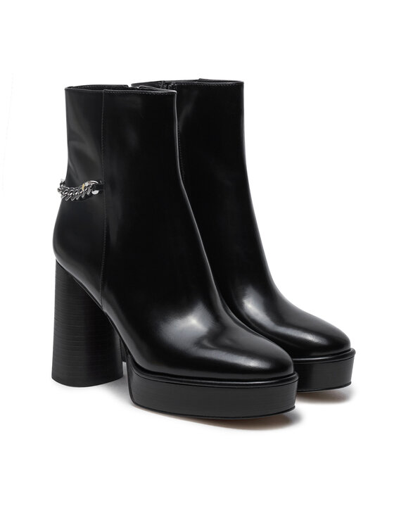 MICHAEL Michael Kors Ботильйони MICHAEL Michael Kors Carlisle Leather Platform Boot 40F4CLME1L Чорний