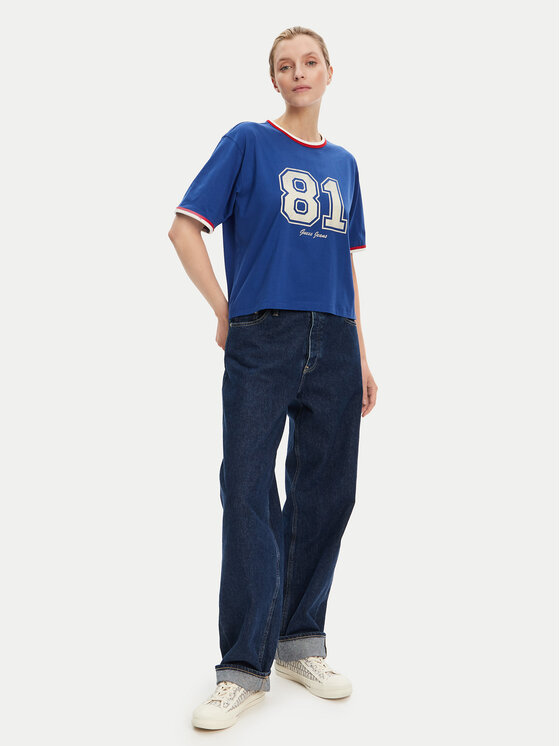 Guess Jeans Guess Jeans Футболка W5YI19 K8HM0 Голубий Regular Fit