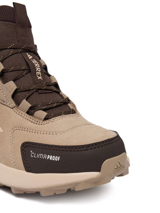 adidas Trekingová obuv adidas Terrex Anylander Leather Mid Climaproof Hiking Shoes KJ6790 Hnedá