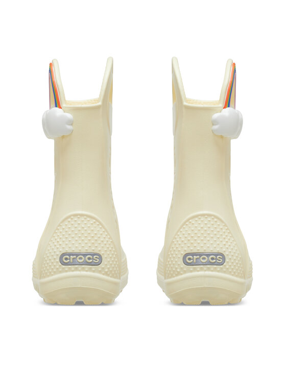 Crocs Gumene čizme Crocs Handle It Rainbow Rain Boot Kids 210026 Žuta