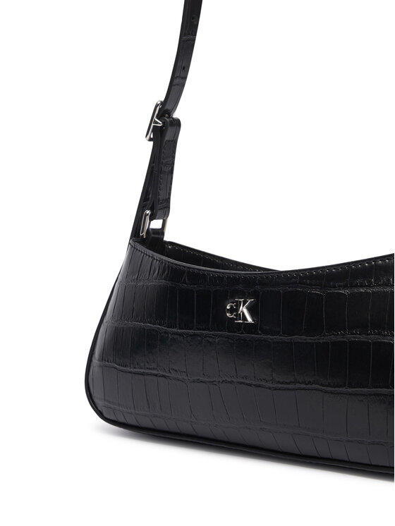 Calvin Klein Soma Calvin Klein Ck Croc Small Shoulder Bag LV04F3906G Melns