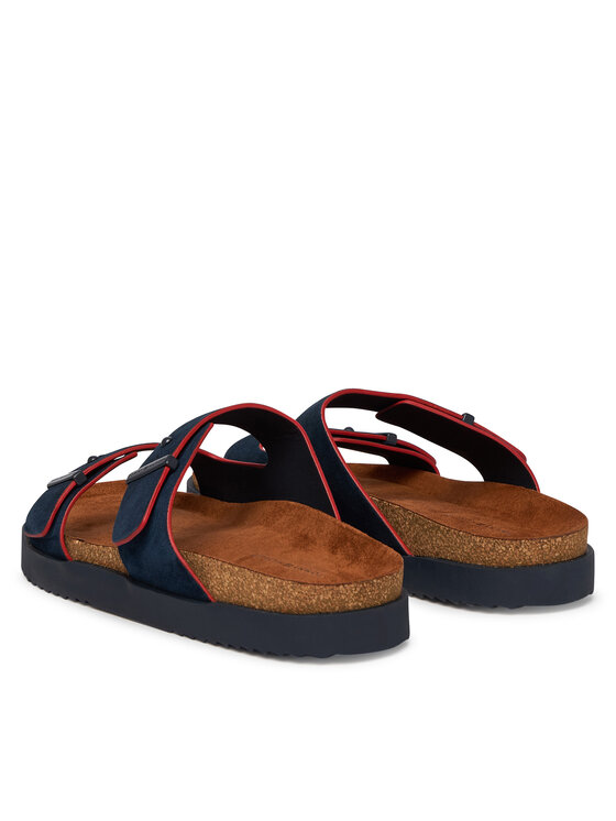 Tommy Hilfiger Chanclas Tommy Hilfiger Cork Adjustable Suede Sandal FM0FM05869 Azul marino