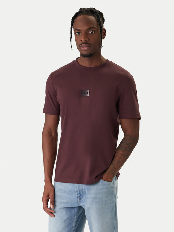 HUGO HUGO Футболка Danotie 50553124 Бордовий Regular Fit