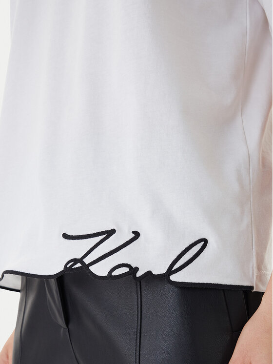 KARL LAGERFELD KARL LAGERFELD Camiseta B1W17031 Blanco Relaxed Fit
