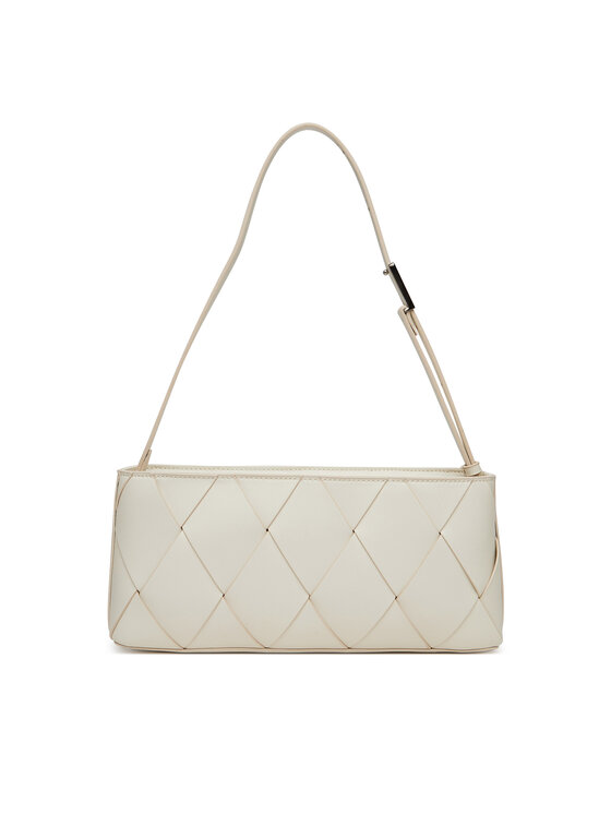 Calvin Klein Borsetta Calvin Klein Ck Woven Elongated Shoulder Bag K60K612992 Bianco
