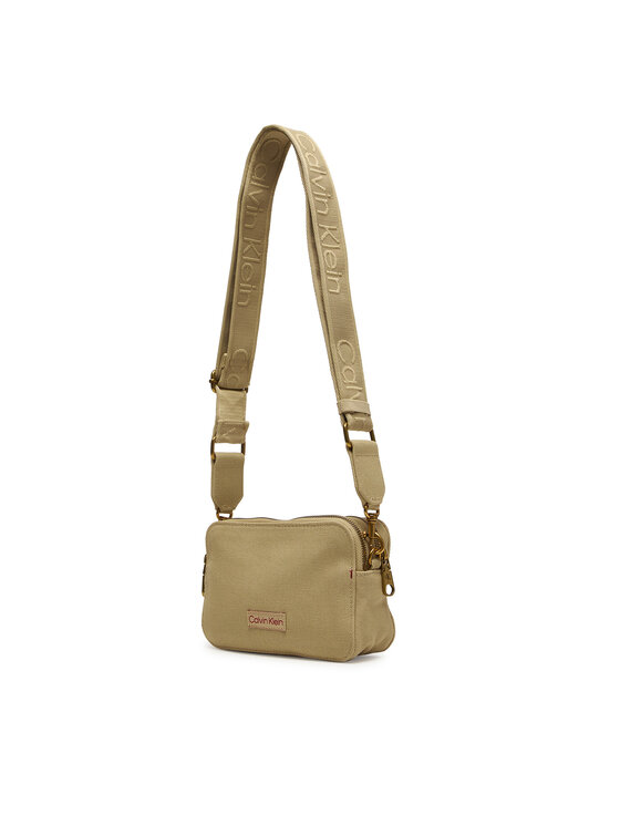 Calvin Klein Soma Calvin Klein Webbing Strap Canvas Camera Bag LV04F3385G Bēšs