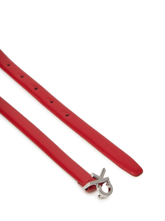 Calvin Klein Cinturón para mujer Calvin Klein Ck Buckle Skinny Belt 1.5 K60K612932 Rojo