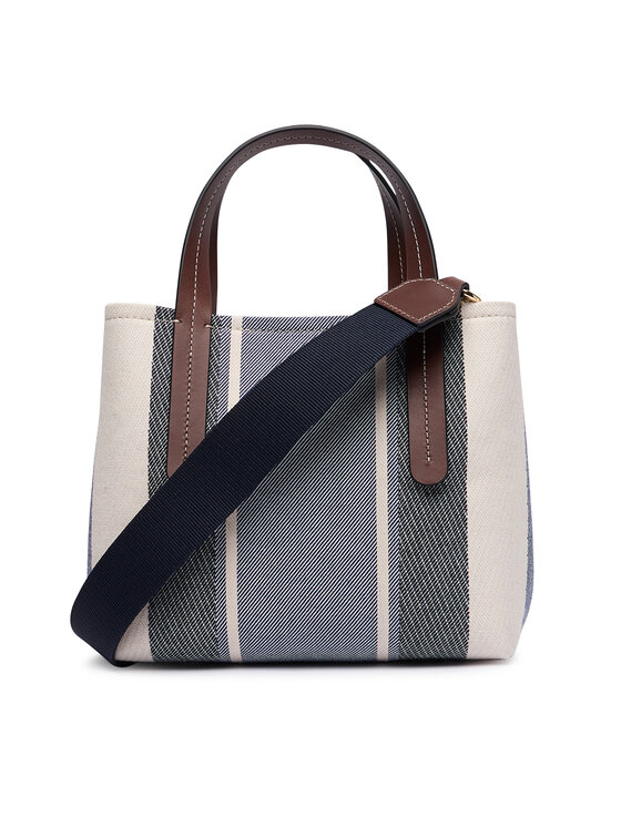 Tommy Hilfiger Kabelka Tommy Hilfiger Th City Mini Satchel Jacquard AW0AW18732 Modrá