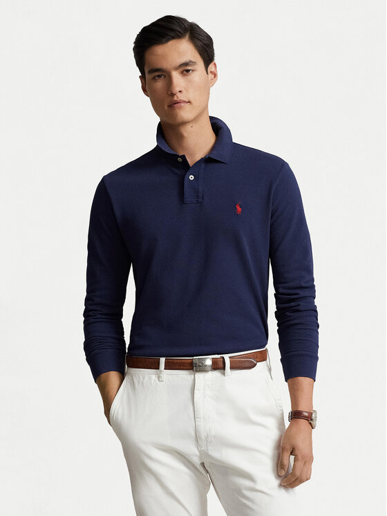 Polo Ralph Lauren Polo Ralph Lauren Поло 710680790046 Cиній Custom Slim Fit