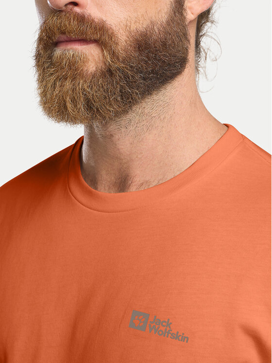 Jack Wolfskin Jack Wolfskin Majica Essential 1808382 Oranžna Regular Fit