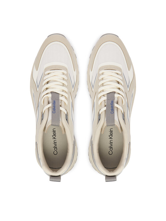 Calvin Klein Snīkeri Calvin Klein Hike Runner Laceup Stipe M-Su HM0HM02155 Bēšs