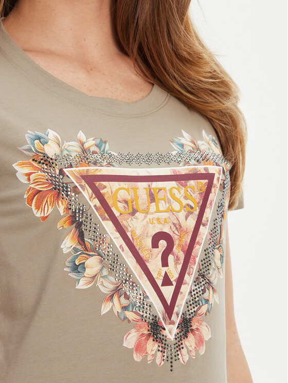 Guess Guess Футболка W5YI08 J1314 Зелений Regular Fit