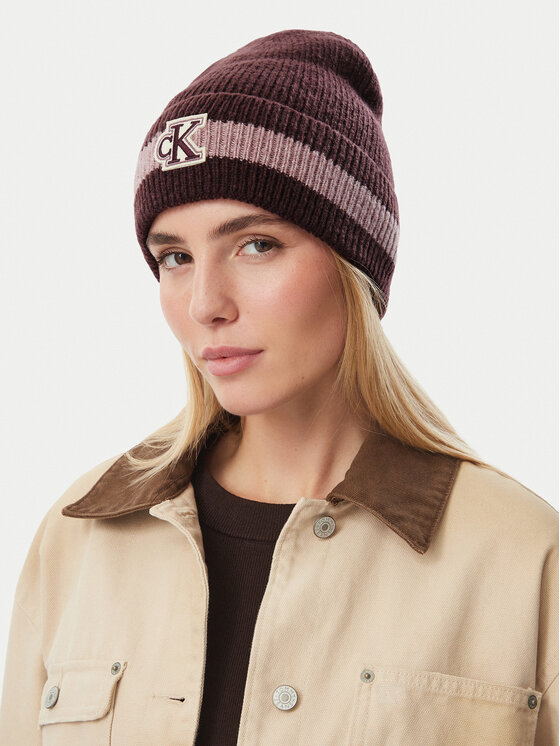 Calvin Klein Czapka Calvin Klein LV04F8100G Bordowy